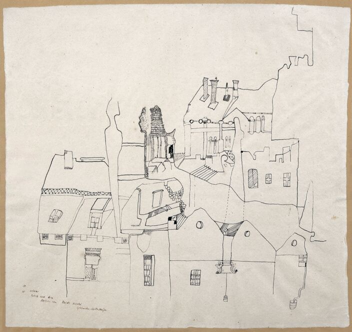 Weimar. Blick aus dem Atelier von Rudolf Nicolai,